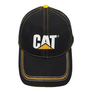 Caterpillar Black Gold CAT Mesh Snapback Cap Trucker Baseball Hat Equipment